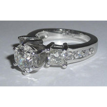 Afbeelding in Gallery-weergave laden, Echte 5 karaat Gouden Diamanten Ring Dames Drie Stenen Sieraden Nieuw - harrychadent.nl