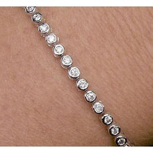Afbeelding in Gallery-weergave laden, Echte Tennis Diamanten Armband 4 karaat Bezel Set Sieraden F Vs1 - harrychadent.nl