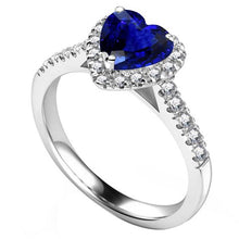 Afbeelding in Gallery-weergave laden, Edelsteenjuwelen voor dames Ceylon Sapphire Halo Diamond Ring 3.50 karaat - harrychadent.nl