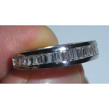 Afbeelding in Gallery-weergave laden, Emerald Cut & Baguettes geslepen diamanten ring 3,53 karaat witgoud 14K - harrychadent.nl