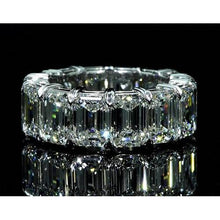 Afbeelding in Gallery-weergave laden, Eternity Band 11.20 Karaat Emerald Cut Wit Goud 14K Nieuw - harrychadent.nl