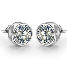 Afbeelding in Gallery-weergave laden, GIA-gecertificeerd Echte Fonkelende Echt Diamanten Oorknopjes Bezel Set 1,60 Karaat Witgoud 14K