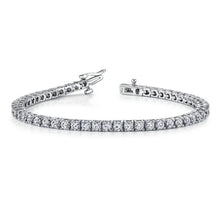 Afbeelding in Gallery-weergave laden, Fonkelende Witgouden 14K 8,10 Karaat Echt Diamanten Basis Tennisarmband