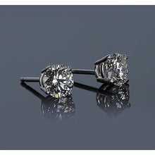 Afbeelding in Gallery-weergave laden, Four Prong Diamond Stud Earring 1,30 karaat witgoud 14K sieraden - harrychadent.nl