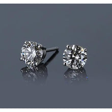 Afbeelding in Gallery-weergave laden, Four Prong Diamond Stud Earring 1,30 karaat witgoud 14K sieraden - harrychadent.nl
