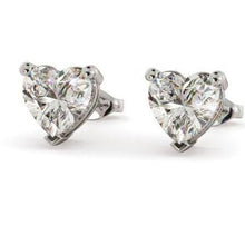 Afbeelding in Gallery-weergave laden, GIA-gecertificeerd Solitaire Hartvorm 4.21 Karaat Gecertificeerde Natuurlijke Echte (Niet Labgekweekt) Diamanten Oorknoppen WG 14K