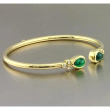 Afbeelding in Gallery-weergave laden, Geel goud groen smaragd edelsteen armband 2.30 karaat dames sieraden Nieuw - harrychadent.nl
