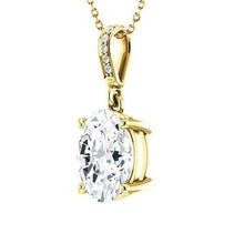 Afbeelding in Gallery-weergave laden, Geel Goud 14K 3,25 Karaat Sprankelende Echt Diamanten Hanger Ketting - harrychadent.nl