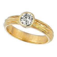 Afbeelding in Gallery-weergave laden, Geelgouden 14K ronde 1.01 karaat solitaire diamanten ring - harrychadent.nl
