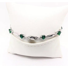 Afbeelding in Gallery-weergave laden, Groene smaragd hartvorm diamanten armband 9,54 karaat sieraden - harrychadent.nl