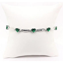 Afbeelding in Gallery-weergave laden, Groene smaragd hartvorm diamanten armband 9,54 karaat sieraden - harrychadent.nl