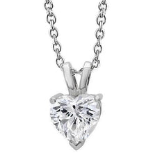 Afbeelding in Gallery-weergave laden, Groot hart diamanten halsketting hanger 3 karaat witgouden pennenset - harrychadent.nl