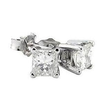 Afbeelding in Gallery-weergave laden, Grote 6 karaat prinses diamanten oorknopjes paar goud - harrychadent.nl