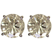 Afbeelding in Gallery-weergave laden, Grote 6 karaats diamanten oorknopjes wit goud Nieuw - harrychadent.nl