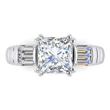 Afbeelding in Gallery-weergave laden, Grote diamanten ring 4,50 ct. Diamanten drie stenen gouden verlovingsring - harrychadent.nl