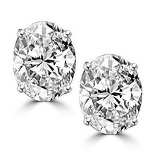 Afbeelding in Gallery-weergave laden, Grote diamanten stud oorbel paar 6 kt wit goud 14K vrouwen sieraden - harrychadent.nl