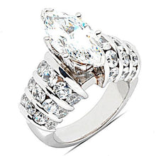Afbeelding in Gallery-weergave laden, Grote markiezin geslepen diamanten geaccentueerde ring 4,75 ct. Dames Sieraden Nieuw - harrychadent.nl