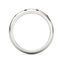 Afbeelding in Gallery-weergave laden, Gypsy Diamond Comfort Fit Ruby Band 1.10 Karaat Witgoud 14K