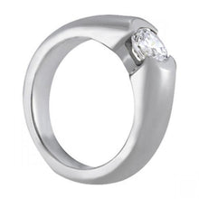 Afbeelding in Gallery-weergave laden, Half bezel diamanten solitaire ring 0,75 karaat sieraden - harrychadent.nl