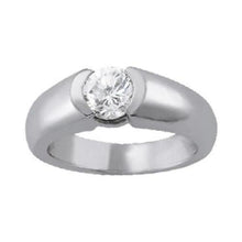 Afbeelding in Gallery-weergave laden, Half bezel diamanten solitaire ring 0,75 karaat sieraden - harrychadent.nl
