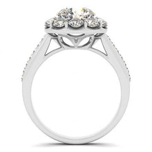 Afbeelding in Gallery-weergave laden, Halo Diamond Solitaire Ring Bloemvorm Met Accent 2.75 Karaat WG 14K - harrychadent.nl