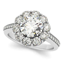 Afbeelding in Gallery-weergave laden, Halo Diamond Solitaire Ring Bloemvorm Met Accent 2.75 Karaat WG 14K - harrychadent.nl