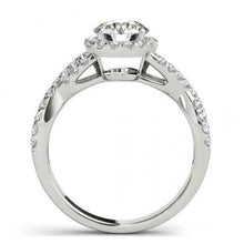 Afbeelding in Gallery-weergave laden, Halo Diamond Twisted Shank Ring 2,25 karaat witgoud 14K - harrychadent.nl