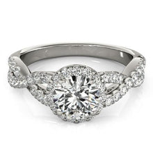 Afbeelding in Gallery-weergave laden, Halo Diamond Twisted Shank Ring 2,25 karaat witgoud 14K - harrychadent.nl