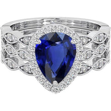 Afbeelding in Gallery-weergave laden, echte pear diamant 4.50karaat ring vooraanzicht