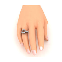 Afbeelding in Gallery-weergave laden, Halo-Stijl Bruine Diamanten Ring Gouden Dames Sieraden