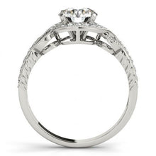 Afbeelding in Gallery-weergave laden, Halo diamanten verlovingsring Twisted Shank 1,35 karaat witgoud 14K - harrychadent.nl