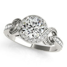 Afbeelding in Gallery-weergave laden, Halo diamanten verlovingsring Twisted Shank 1,35 karaat witgoud 14K - harrychadent.nl