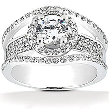 Afbeelding in Gallery-weergave laden, Halo diamanten verlovingsring wit goud 2,85 karaat - harrychadent.nl
