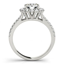 Afbeelding in Gallery-weergave laden, Halo ronde diamanten verlovingsring gespleten schacht 3,0 karaat WG 14K - harrychadent.nl