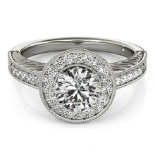 Afbeelding in Gallery-weergave laden, echte round diamant 1.25karaat ring close-up detail