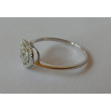 Afbeelding in Gallery-weergave laden, Hartvorm dubbele rij diamanten Halo Ring 0.50 karaat witgoud 14K - harrychadent.nl