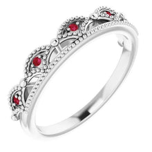 Afbeelding in Gallery-weergave laden, Huwelijksjubileum Band 0,50 karaat antieke stijl Ruby vrouwen sieraden - harrychadent.nl