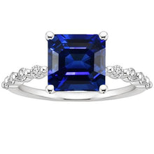 Afbeelding in Gallery-weergave laden, echte princess saffier 4karaat ring vooraanzicht