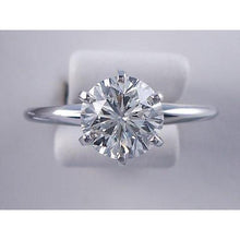 Afbeelding in Gallery-weergave laden, Klassieke Solitaire ronde diamanten verlovingsring 2 karaat witgoud - harrychadent.nl