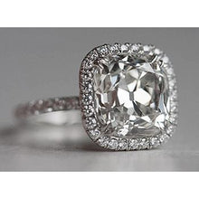 Afbeelding in Gallery-weergave laden, Kussen Old Miner Diamond Halo verlovingsring 1,50 ct witgoud 14K - harrychadent.nl