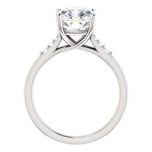 Afbeelding in Gallery-weergave laden, Kussen diamanten verlovingsring met accenten 3.15 karaat sieraden Nieuw - harrychadent.nl