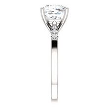 Afbeelding in Gallery-weergave laden, Kussen diamanten verlovingsring met accenten 3.15 karaat sieraden Nieuw - harrychadent.nl