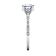 Afbeelding in Gallery-weergave laden, Kussen oud geslepen diamanten verlovingsring 4.50 karaat kathedraal instelling - harrychadent.nl