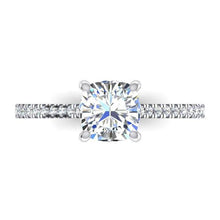Afbeelding in Gallery-weergave laden, Kussen oud geslepen diamanten verlovingsring 4.50 karaat kathedraal instelling - harrychadent.nl