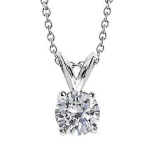 Afbeelding in Gallery-weergave laden, Lady White Gold 14K 2,50 karaat grote ronde geslepen diamanten hanger ketting - harrychadent.nl