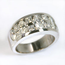 Afbeelding in Gallery-weergave laden, Markiezin & Princess Cut verlovingsring voor heren wit goud 14K 5 Ct - harrychadent.nl