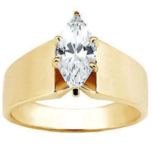 Afbeelding in Gallery-weergave laden, Marquise 1.50 karaat diamanten solitaire verlovingsring geel goud - harrychadent.nl