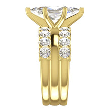 Afbeelding in Gallery-weergave laden, Marquise Diamanten Trouwring Bruidssieraden Geel Goud