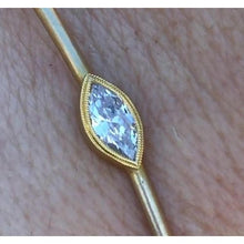 Afbeelding in Gallery-weergave laden, Marquise Echt Diamond Bangle Bezel Set 1 Karaat Geel Goud 14K