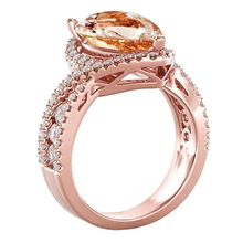 Afbeelding in Gallery-weergave laden, Morganite Cocktail Ring